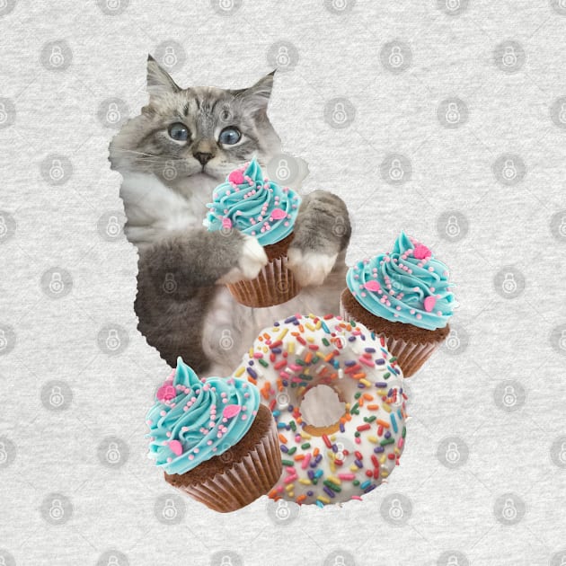 Donut Cupcake Cat by KIMYKASK